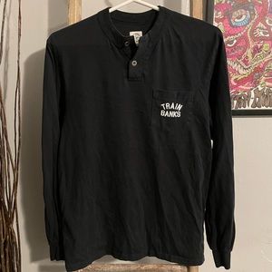 3 for $15) Polar Skate Co. Train Banks black Henley shirt. Good condition. Small